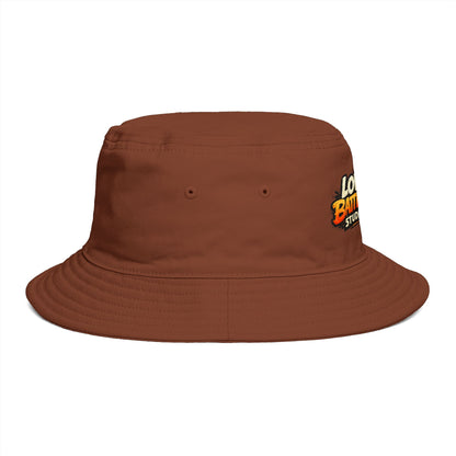 Low Battery Studio Bucket Hat — Retro Gaming Graphic Sun Hat
