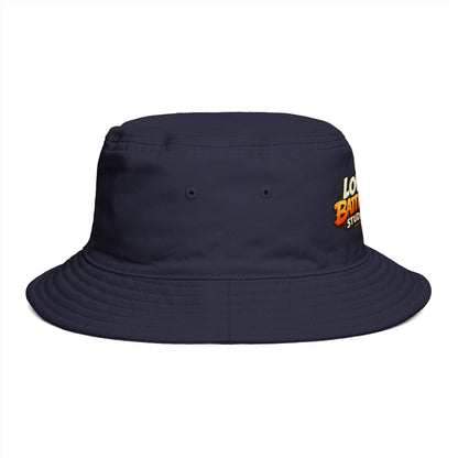 Low Battery Studio Bucket Hat — Retro Gaming Graphic Sun Hat