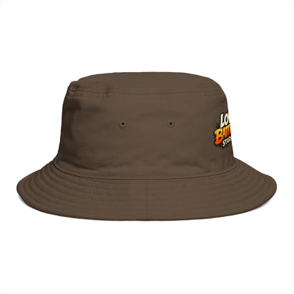 Low Battery Studio Bucket Hat — Retro Gaming Graphic Sun Hat