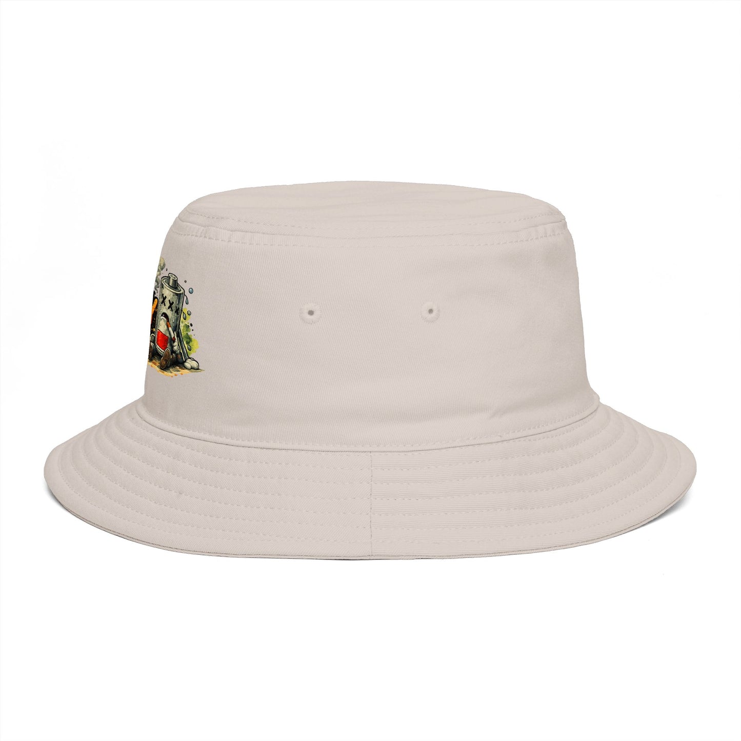 Low Battery Studio Bucket Hat — Retro Gaming Graphic Sun Hat