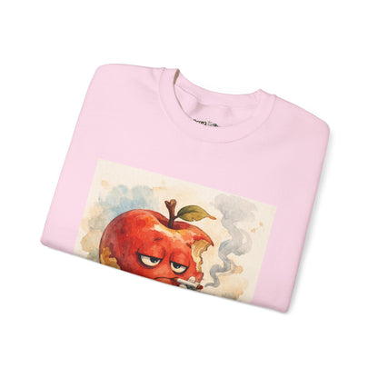 Crewneck Sweatshirt — 'Bite Me!' Coffee Apple Graphic