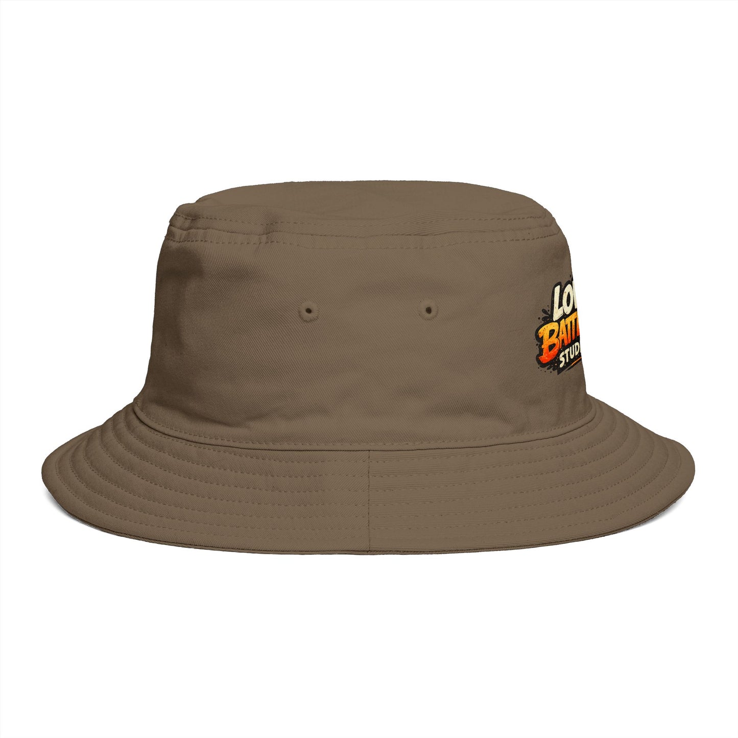 Low Battery Studio Bucket Hat — Retro Gaming Graphic Sun Hat