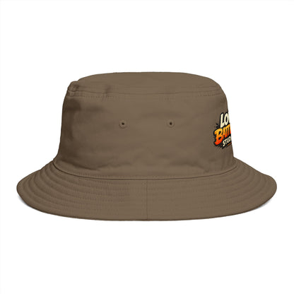 Low Battery Studio Bucket Hat — Retro Gaming Graphic Sun Hat