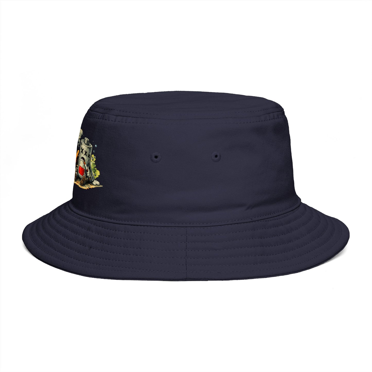 Low Battery Studio Bucket Hat — Retro Gaming Graphic Sun Hat