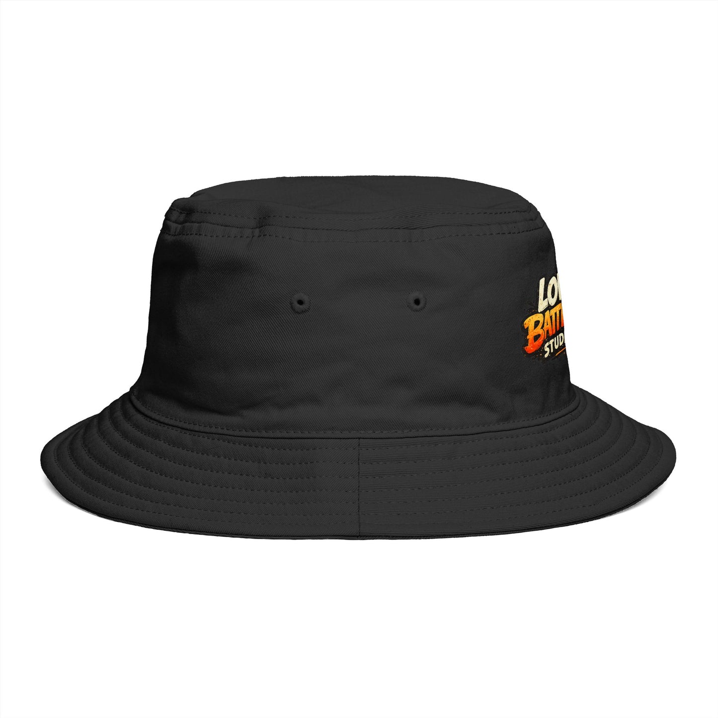 Low Battery Studio Bucket Hat — Retro Gaming Graphic Sun Hat