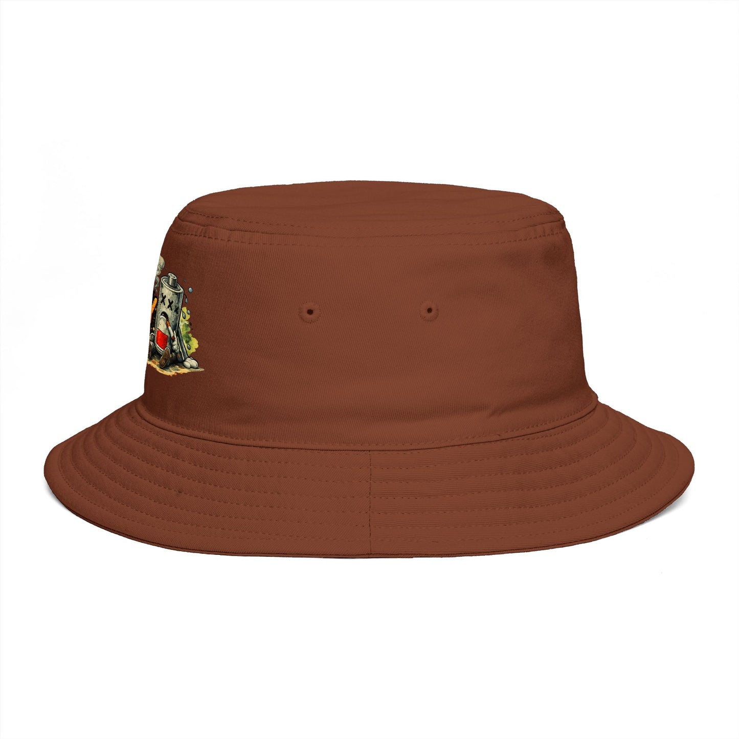 Low Battery Studio Bucket Hat — Retro Gaming Graphic Sun Hat