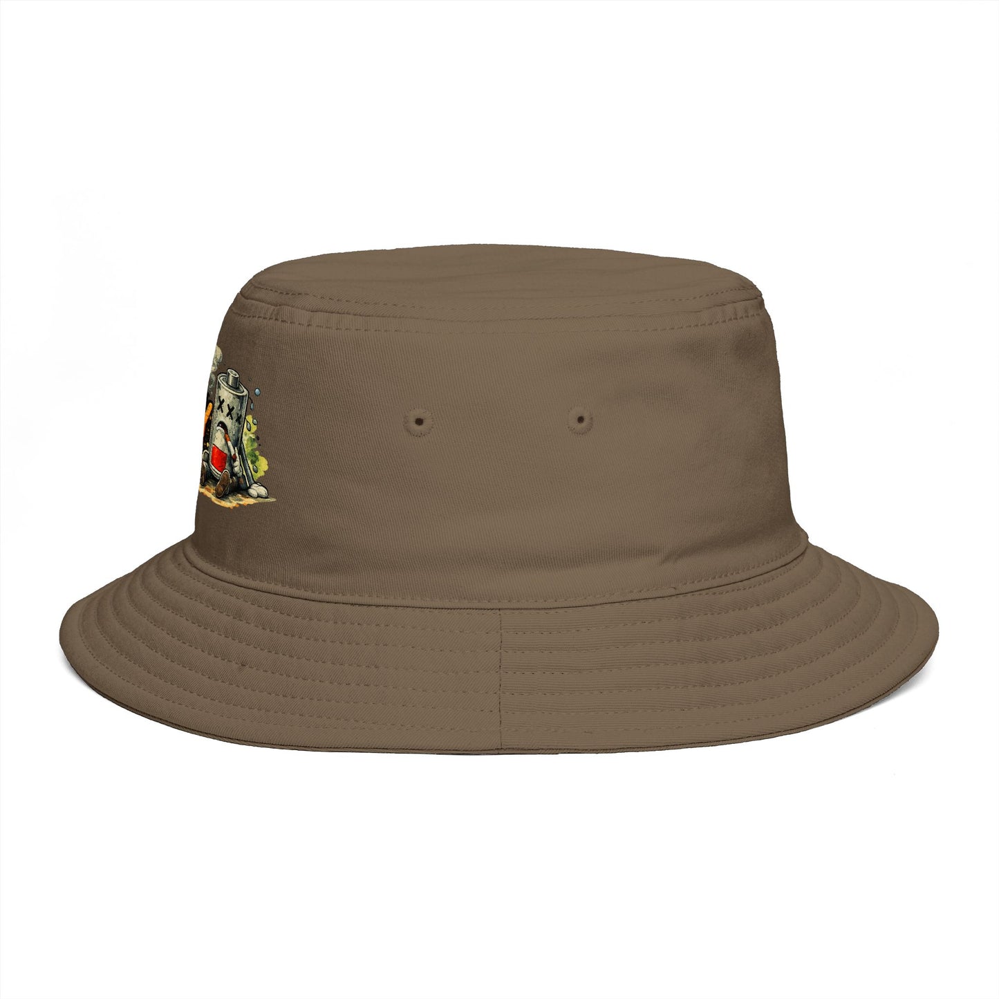 Low Battery Studio Bucket Hat — Retro Gaming Graphic Sun Hat