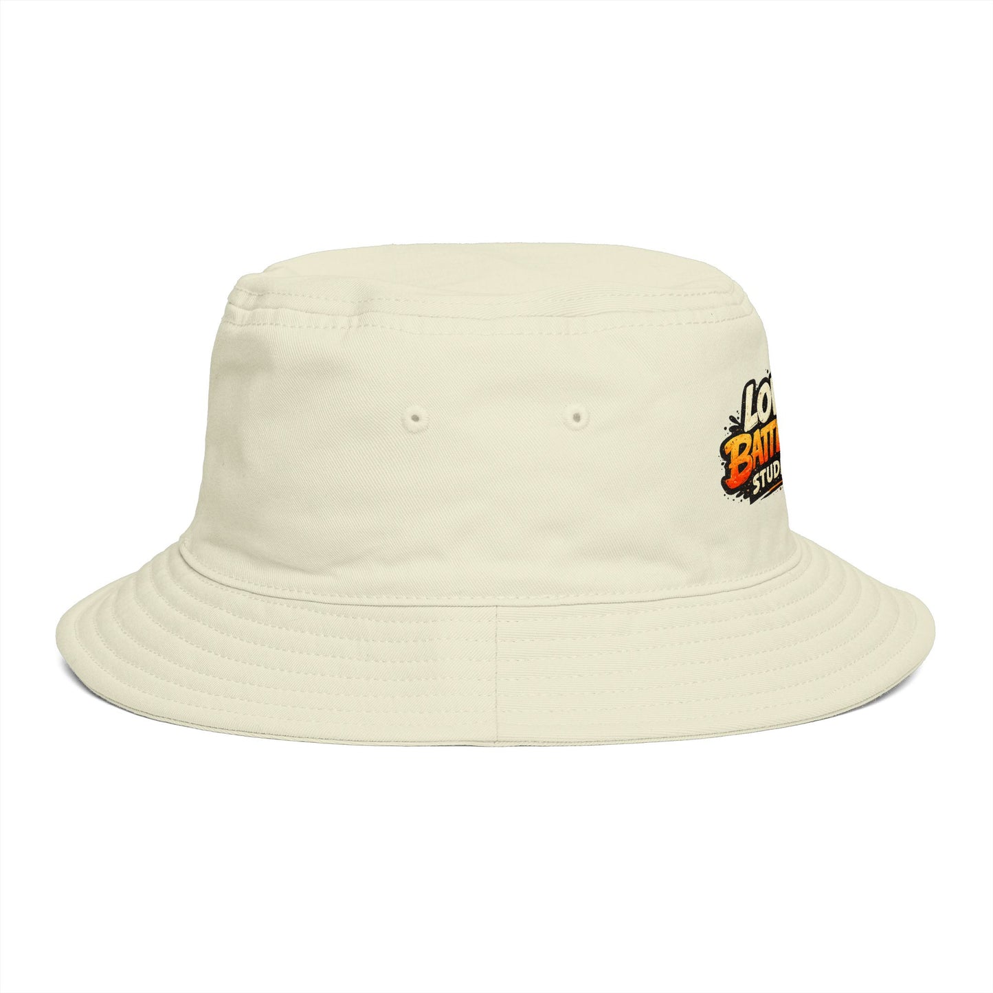 Low Battery Studio Bucket Hat — Retro Gaming Graphic Sun Hat