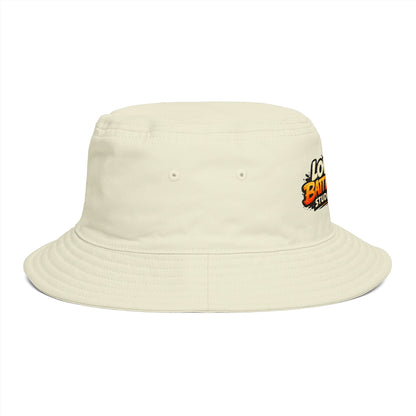 Low Battery Studio Bucket Hat — Retro Gaming Graphic Sun Hat